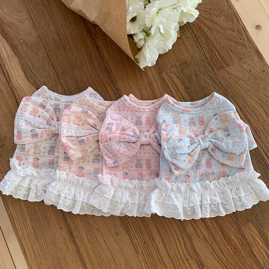 Teddy Bear Ribbon Dress (4 colors)