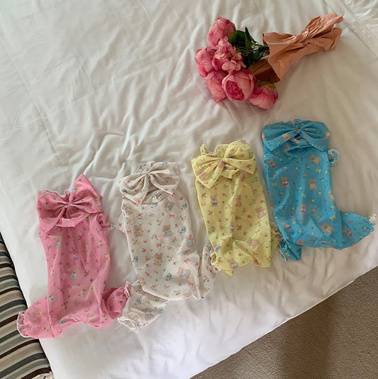 Anti-Bug Ribbon Mesh Onesie (4 colors)