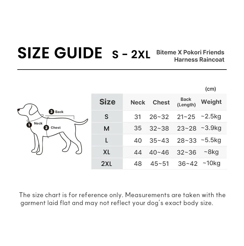 Pokori Friends Harness Raincoat (3 colors)