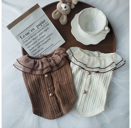 Lace Cape Knit Tee (2 colors)