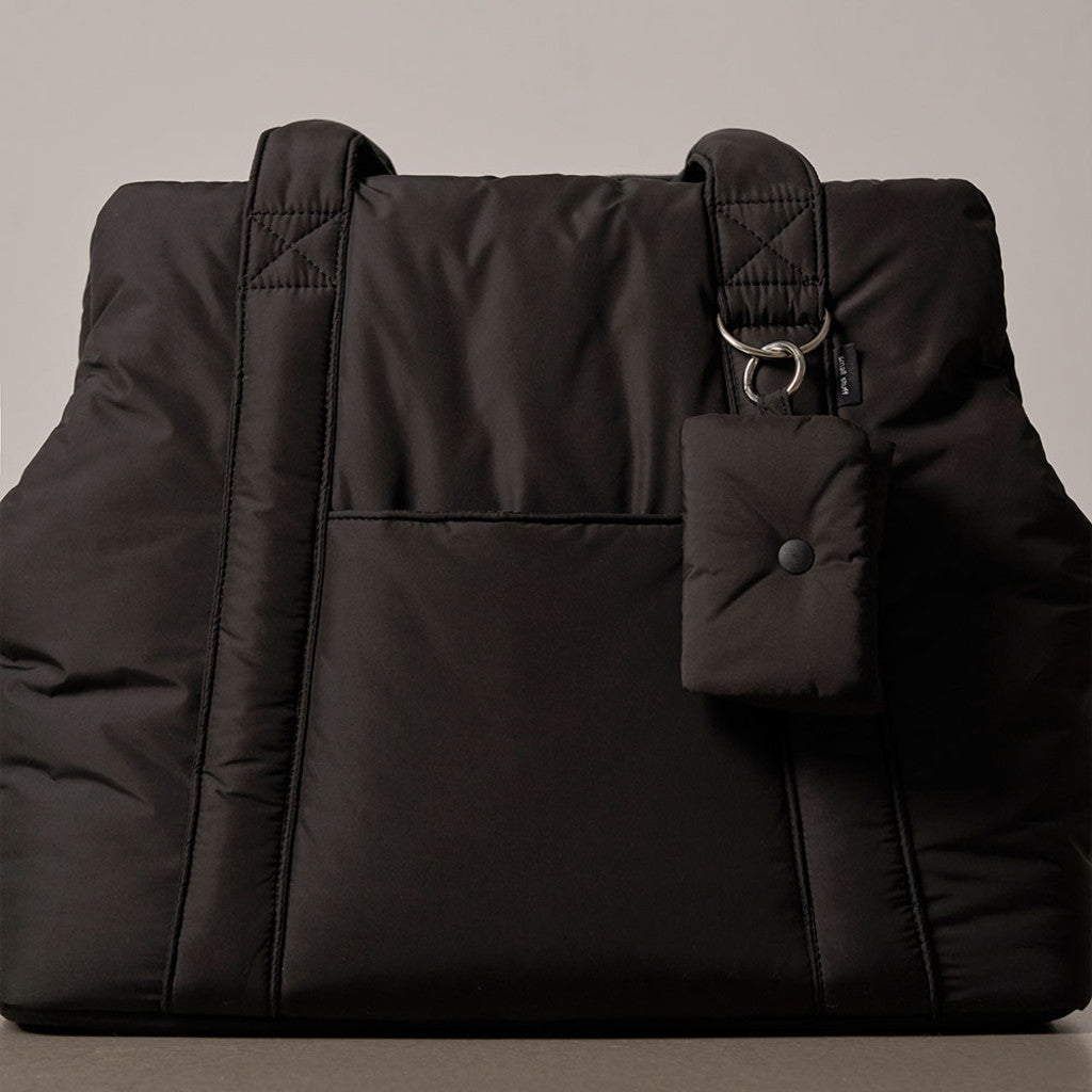 Mini Button Poop Bag Pouch Black