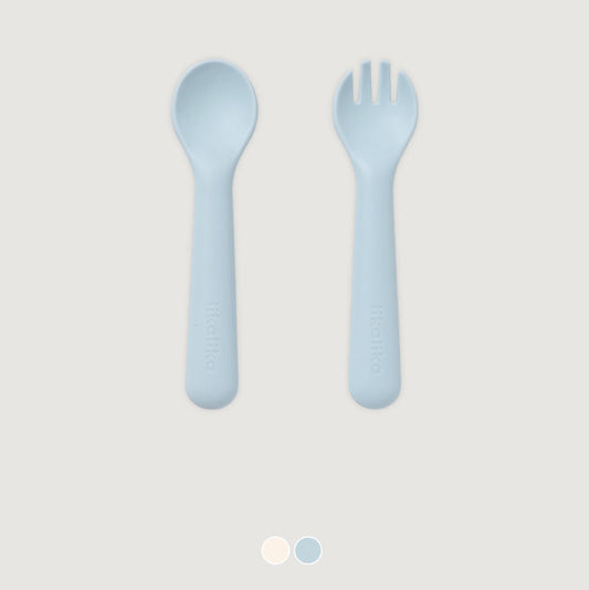 Nobo Silicone Meal Spoon & Fork Set (2 colors)