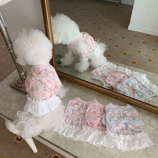 Teddy Bear Ribbon Dress (4 colors)