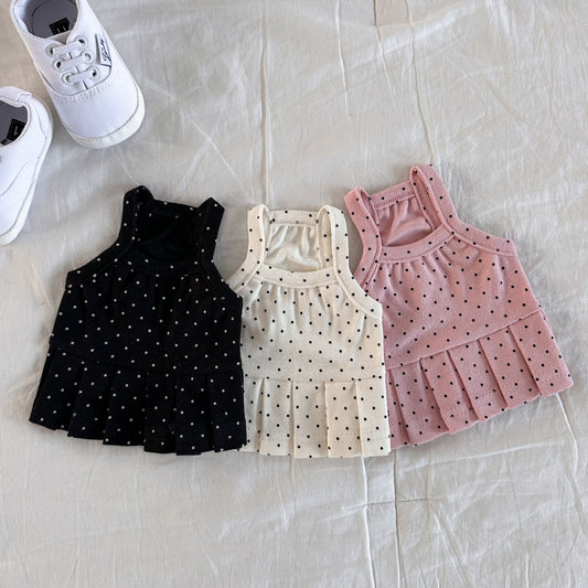 Polka Dot Bustier Crop Dress (2 color)