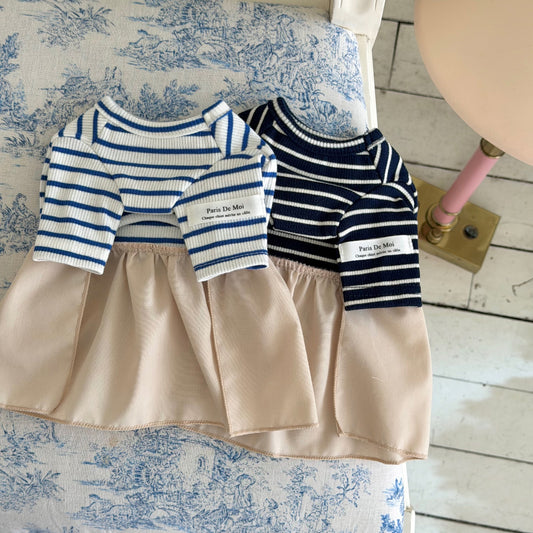 Marine French Dress (2 colors)