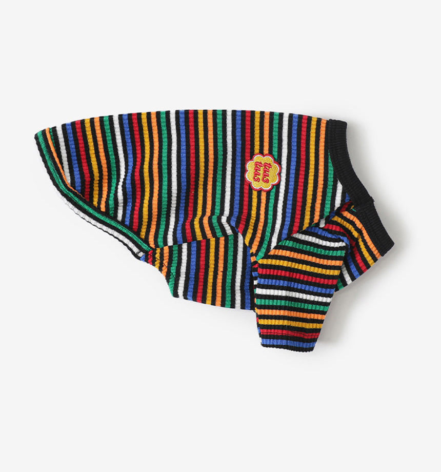 Color Striped Dog Tee