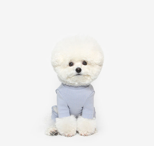 Plain Dog Onesie Blue Grey