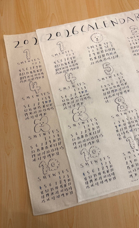 2026 Fabric Wall Calendar (2 colors)