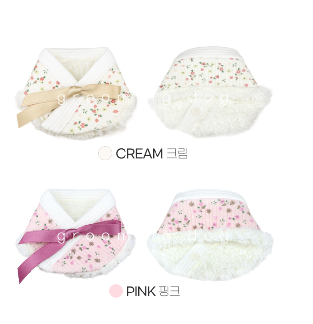 Reversible Floral Fur Hanbok Cap (2 colors)