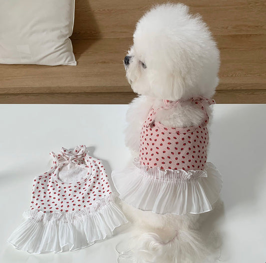 Berry Frill Sleeveless Dress (2 colors)