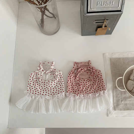 Berry Frill Sleeveless Dress (2 colors)