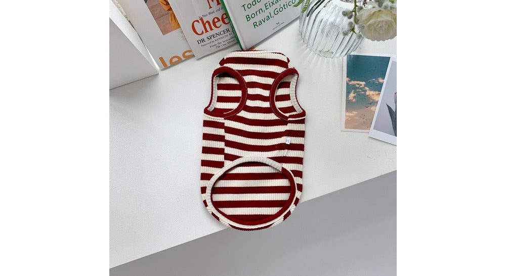 Comme Striped Sleeveless Tee (2 colors)