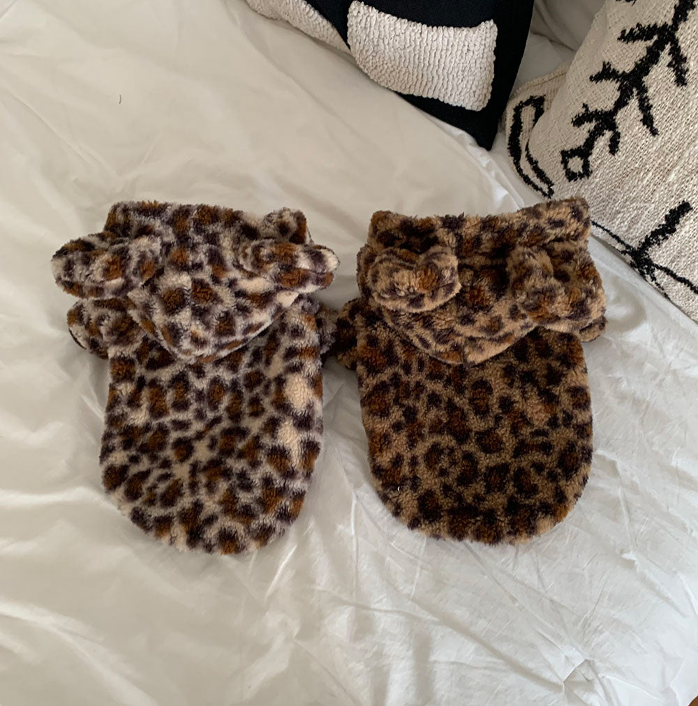 Leopard Sherpa Fleece Jacket (2 colors)