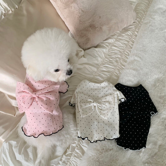 Polka Ribbon Tee (3 colors)
