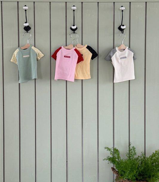 Polka Dot Raglan Tee (4 colors)
