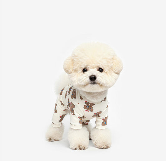Bok Bear Dog Onesie Ivory