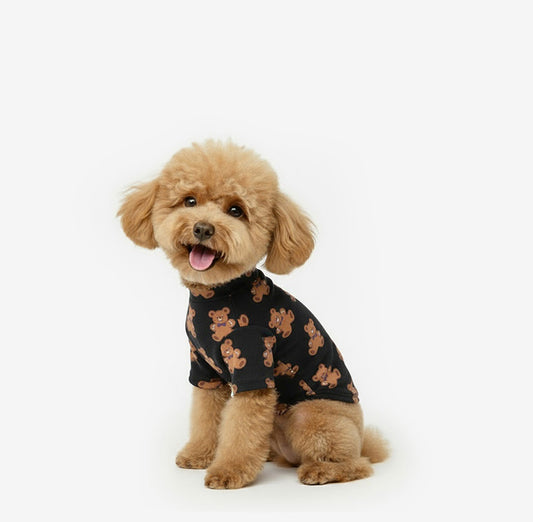 Cookie Bear Dog Tee Black