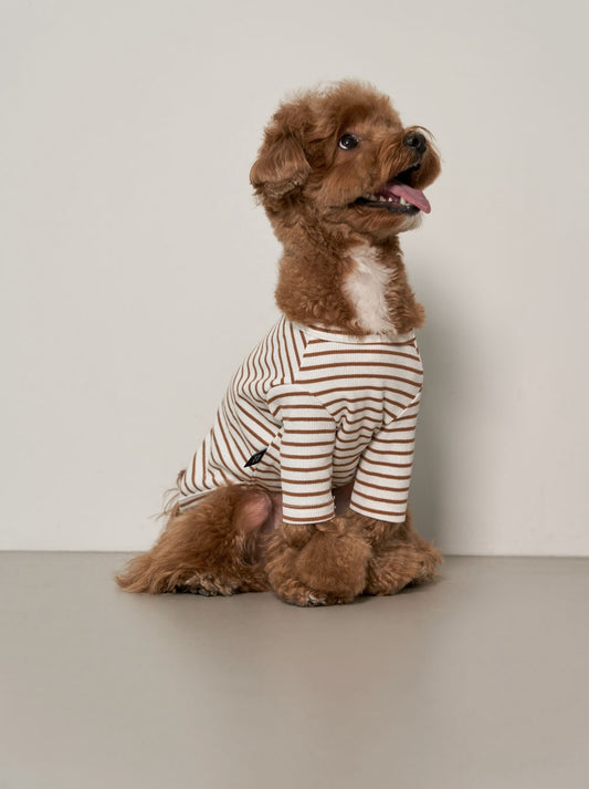 Striped T-Shirt (Camel) Preorder