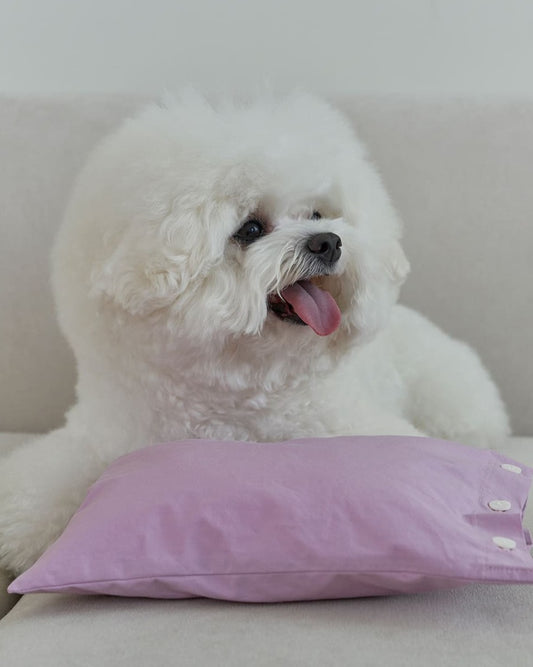 Mini Button Pillow Pink Lavender