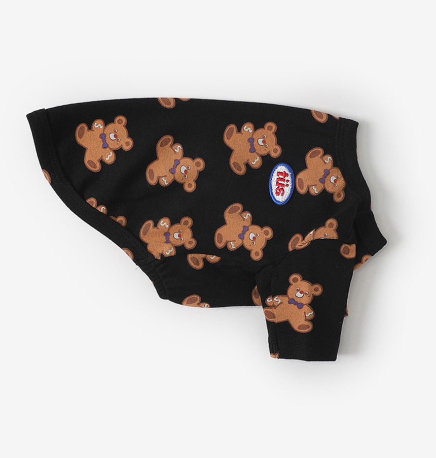 Cookie Bear Dog Tee Black