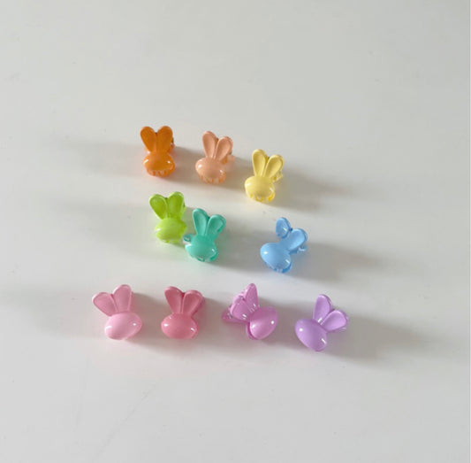 Pastel Mini Hair Clips (Rabbit, Pineapple, Flower, Star)