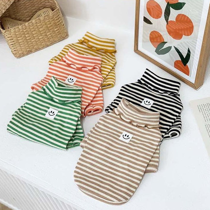 Striped Turtleneck Tee (5 colors)