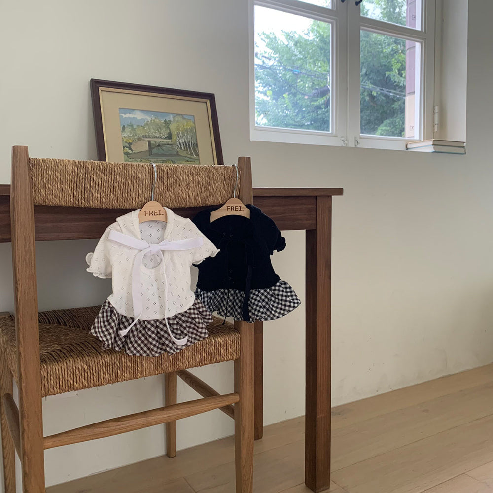 Ballet Velvet Check Dress (2 colors)