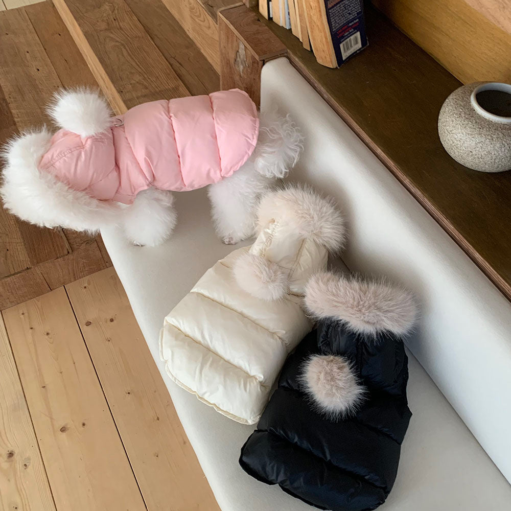 Faux Fur Hooded Puffer Vest (3 colors)