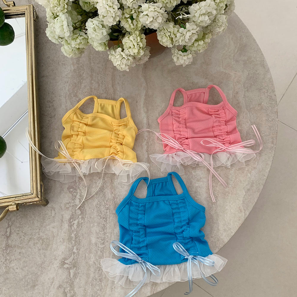 Cool Mesh Frill Dress (3 colors)