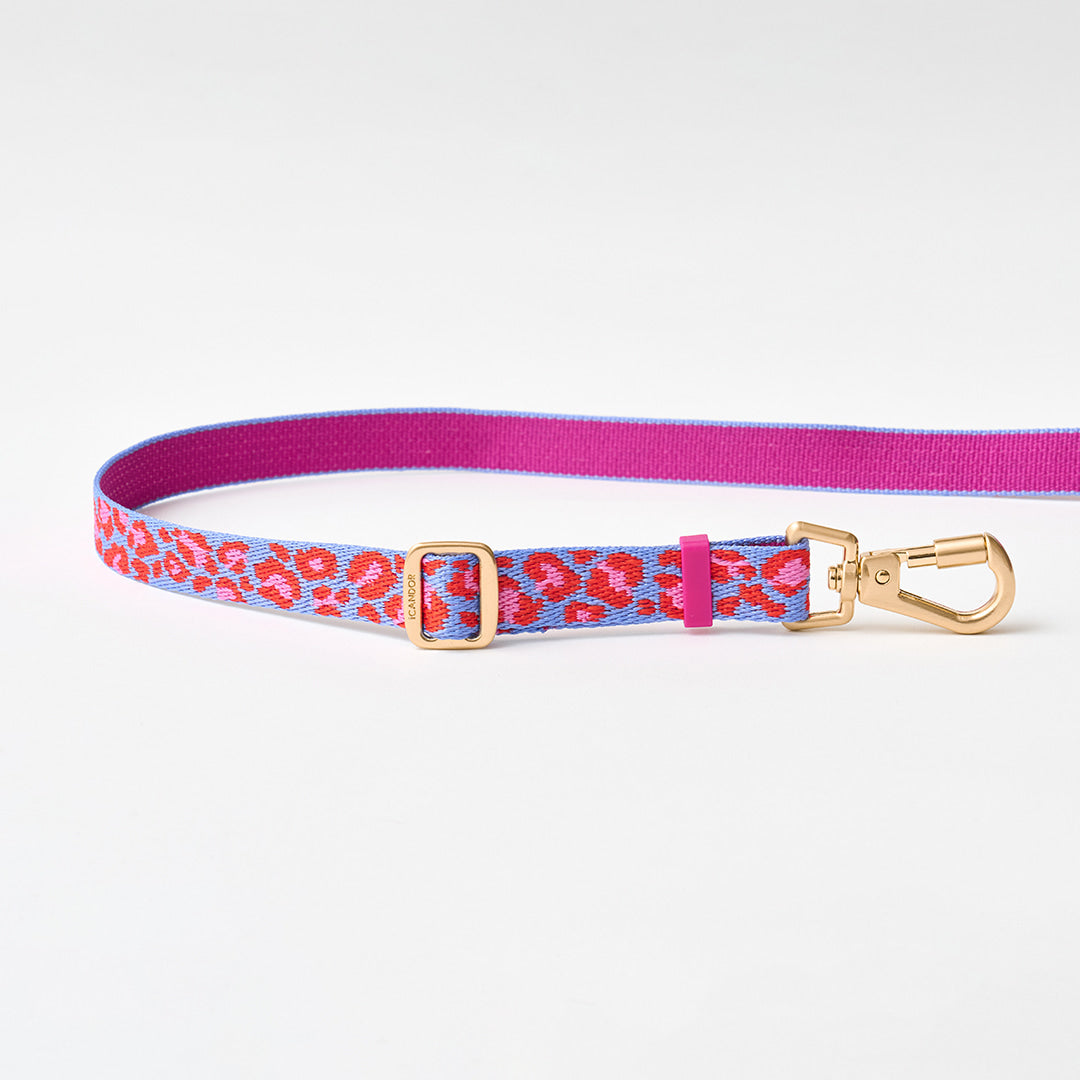 Gentle Leash Bolt, Long (Leopard Lavender Blue)