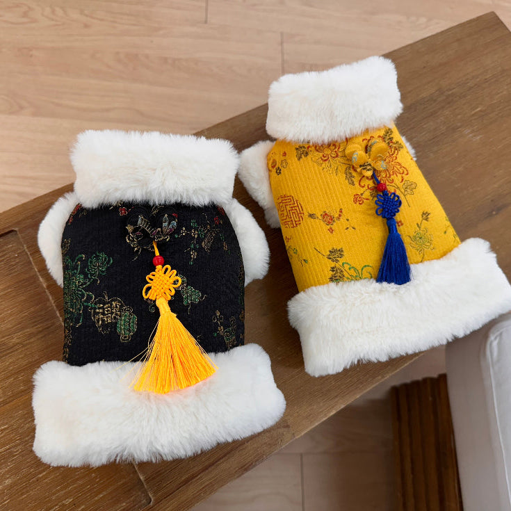 Quilted Angora Fur Hanbok Vest (2 colors)