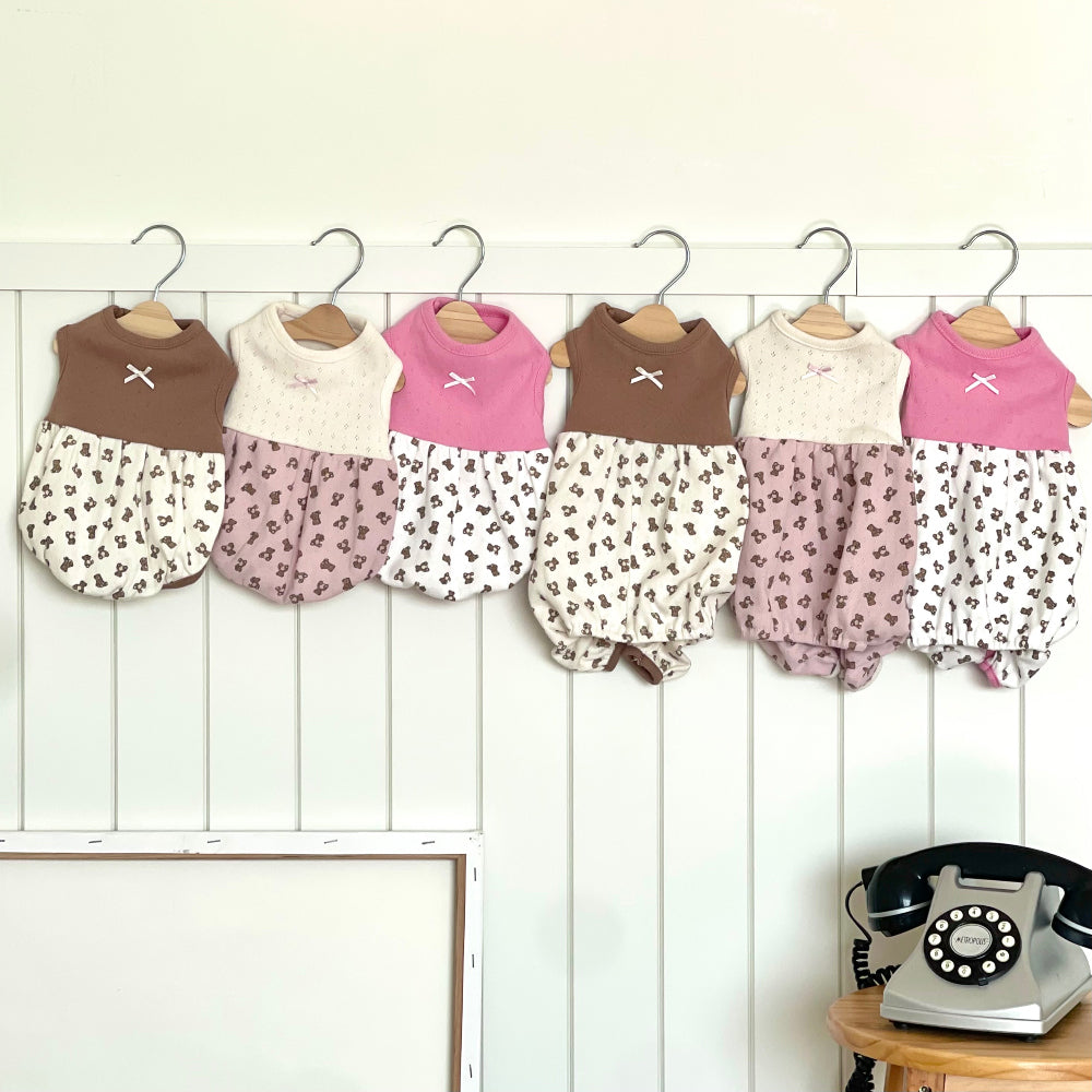 Teddy Balloon Dress & Onesie (3 colors)