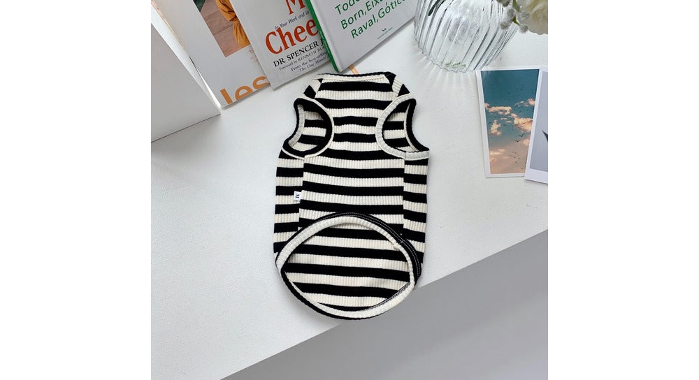 Comme Striped Sleeveless Tee (2 colors)