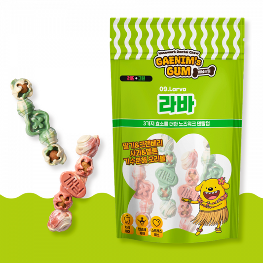 Larva Dental Chew Red & Green Fruits & Duck