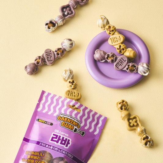 Larva Dental Chew Yellow & Purple Fruits & Duck