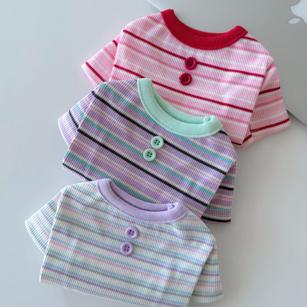 Button Stripe T-Shirt (3 colors)