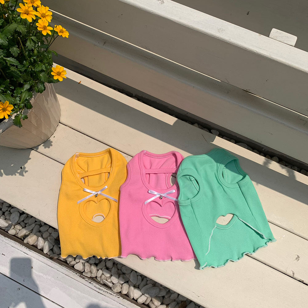 Heart Hole Sleeveless Tee (3 colors)