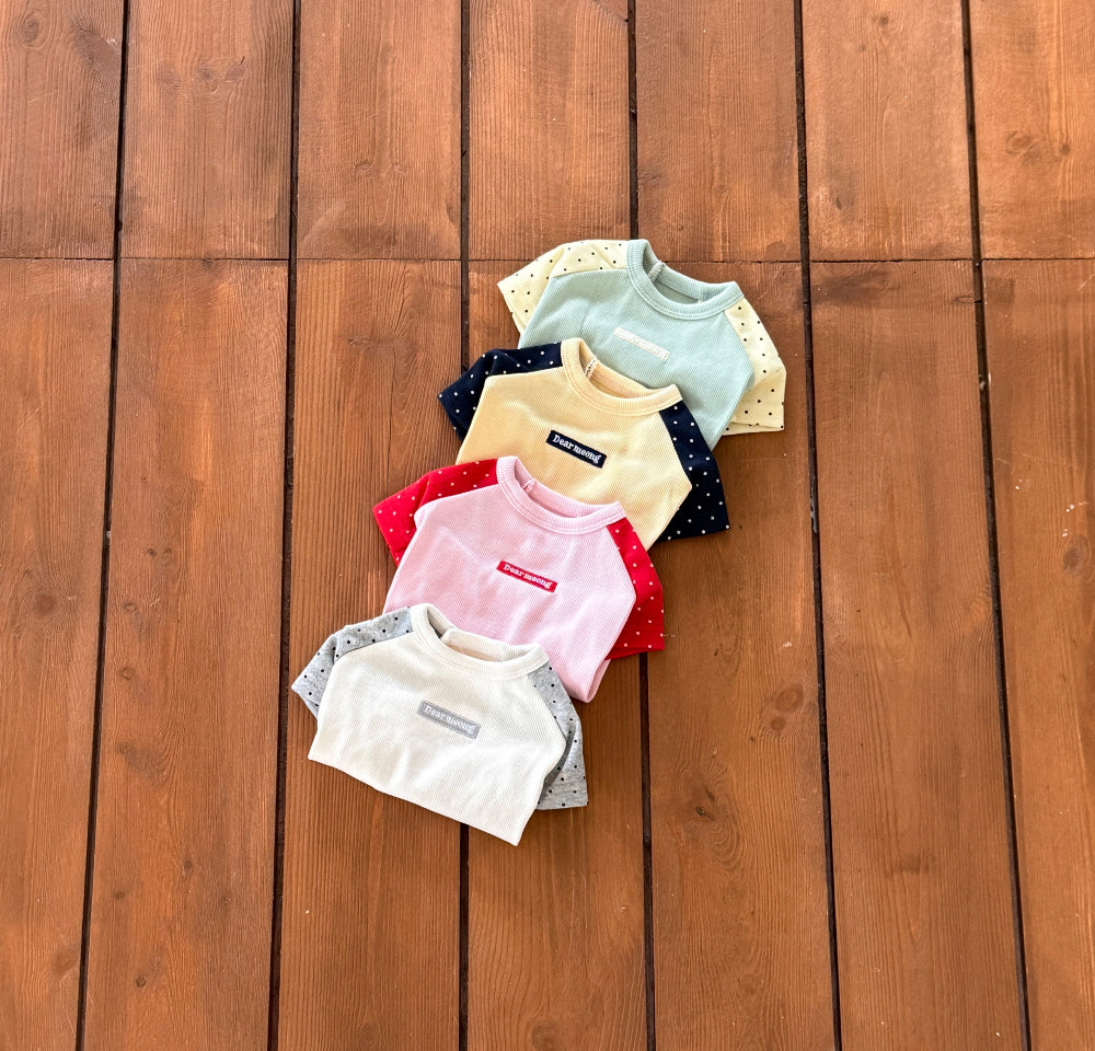 Polka Dot Raglan Tee (4 colors)