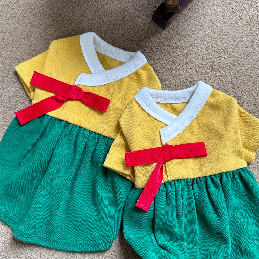 Vivid Hanbok Dress & Onesie (2 colors)