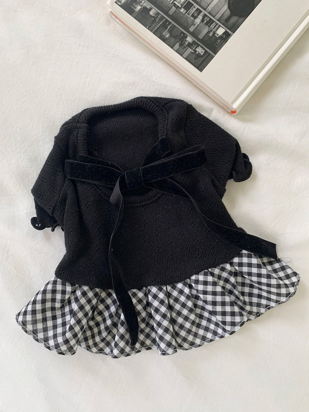 Ballet Velvet Check Dress (2 colors)