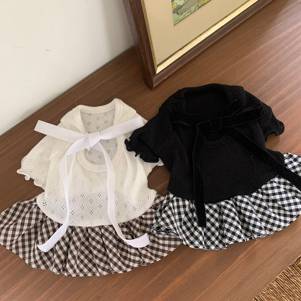 Ballet Velvet Check Dress (2 colors)