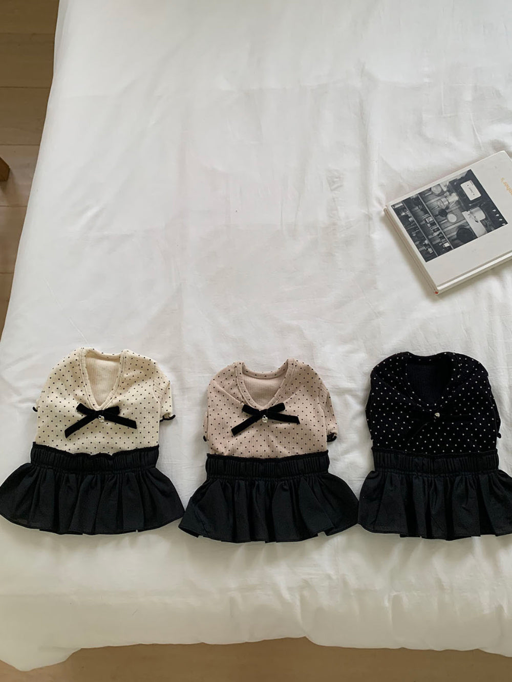 Velvet Ribbon Polka Dot Dress (3 colors)