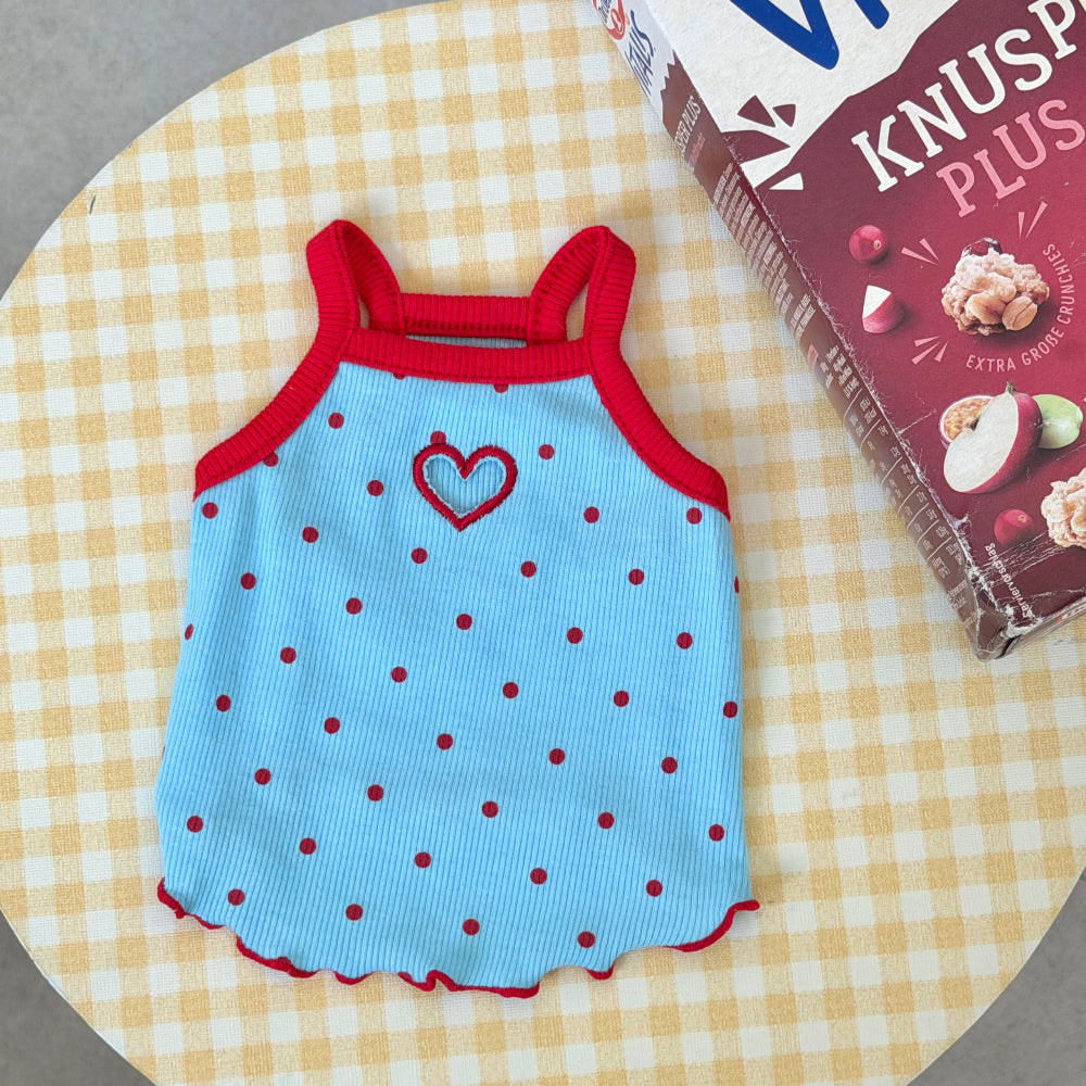 Heart Hole Polka Dot Top (2 colors)