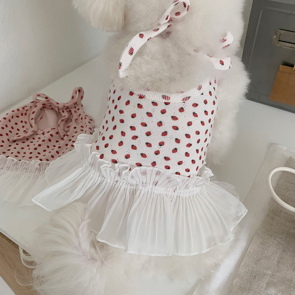 Berry Frill Sleeveless Dress (2 colors)