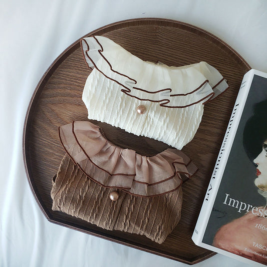 Lace Cape Knit Tee (2 colors)