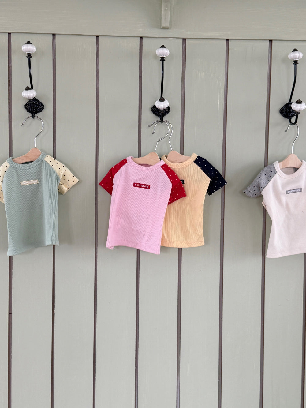 Polka Dot Raglan Tee (4 colors)