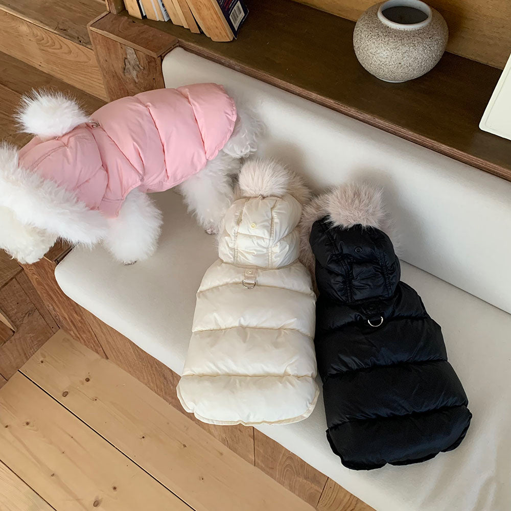 Faux Fur Hooded Puffer Vest (3 colors)
