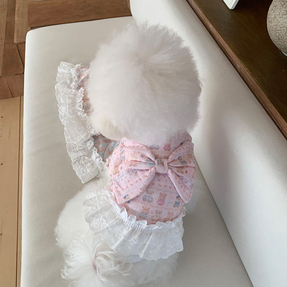 Teddy Bear Ribbon Dress (4 colors)