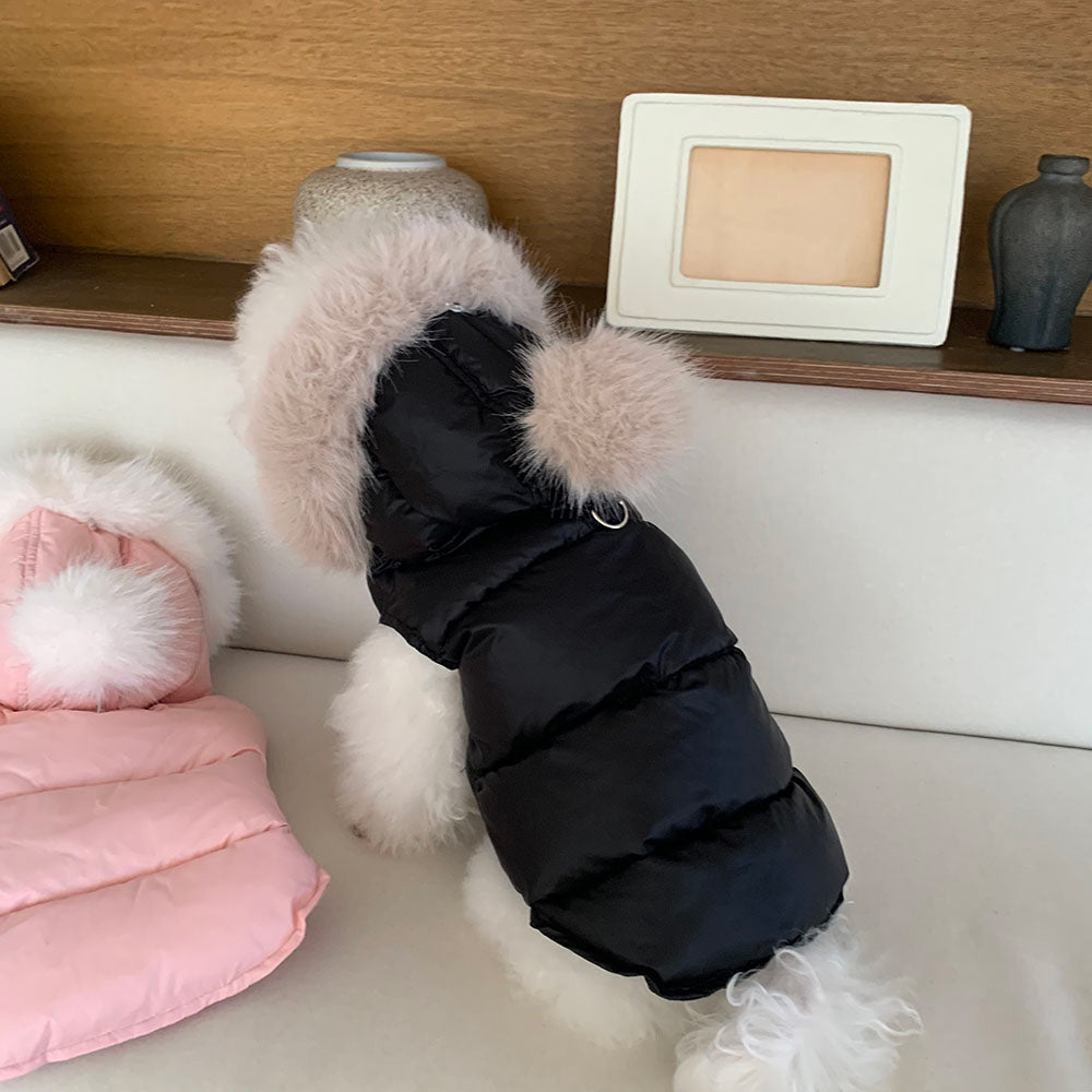 Faux Fur Hooded Puffer Vest (3 colors)