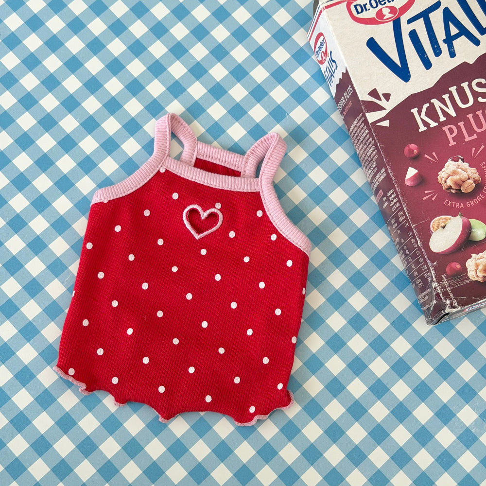 Heart Hole Polka Dot Top (2 colors)